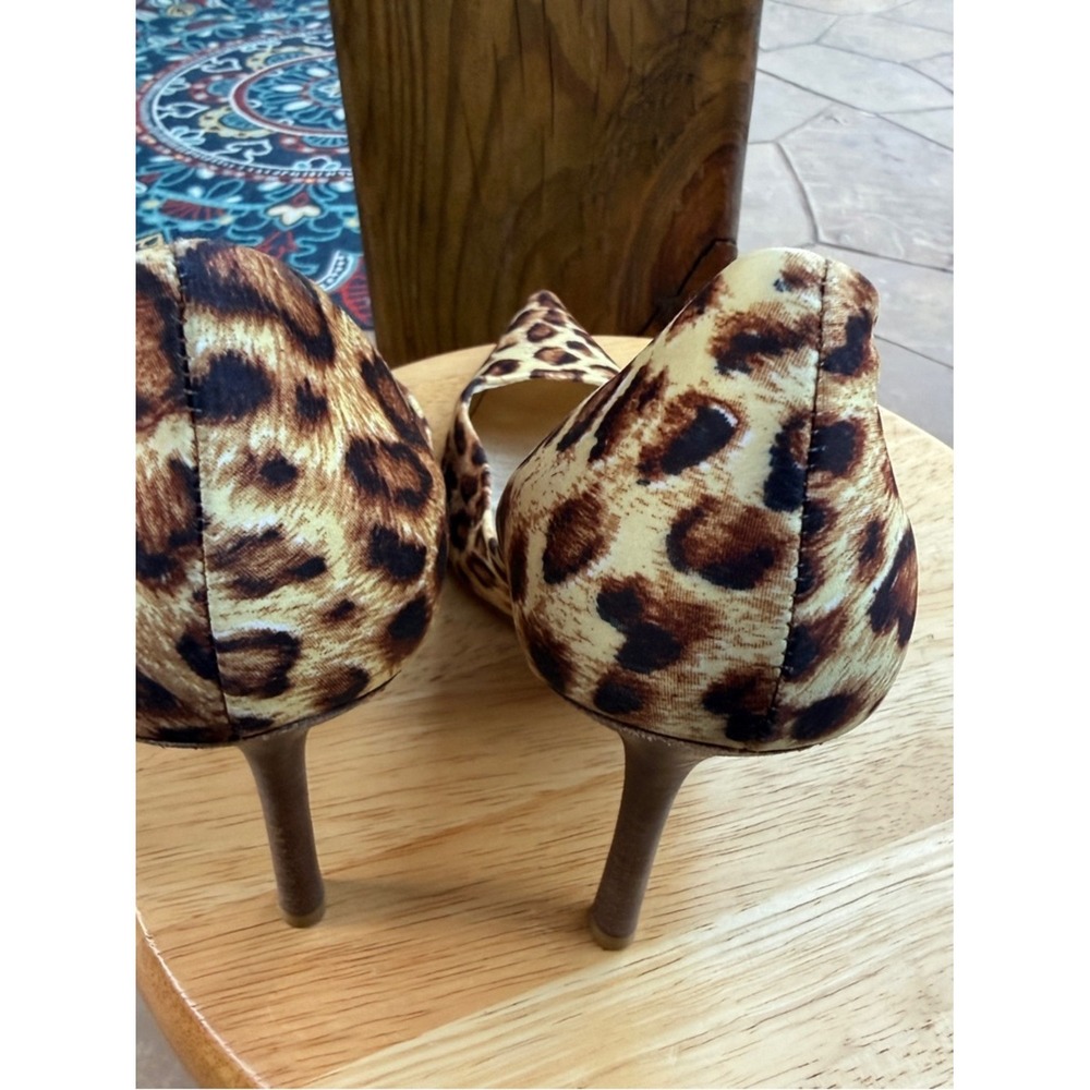 GUESS Leopard-Print Pointed Toe Pumps in Brown and Black - Picture 8 of 13